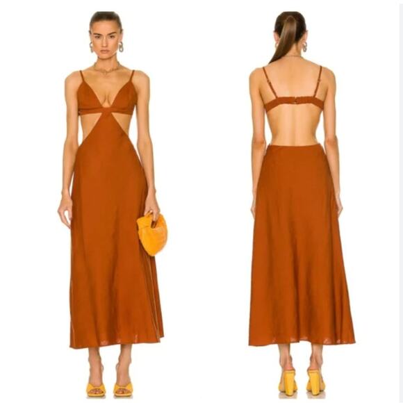 New Cult Gaia Selah Dress in Amber XL - Picture 1 of 11
